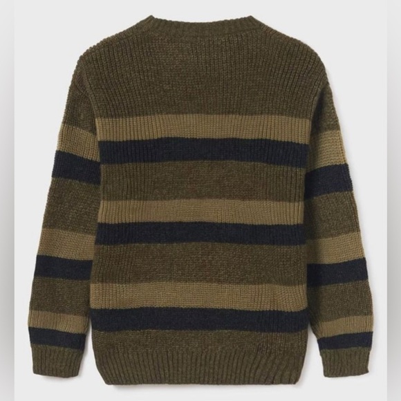 Majoral Nukutavake knit sweater boys jumper green striped Spanish fashion - Picture 4 of 9